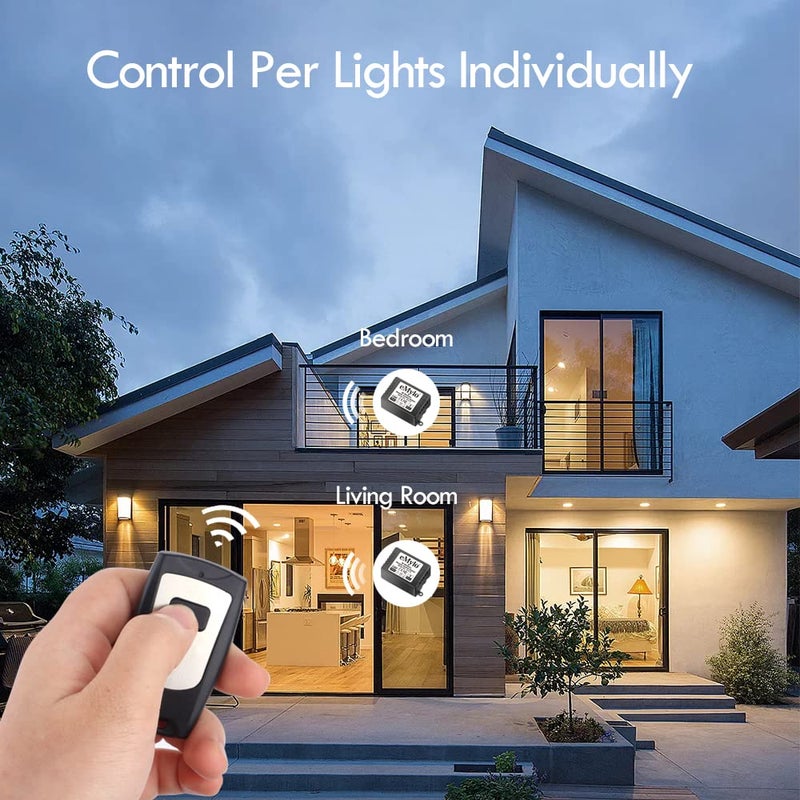 eMylo Wireless Remote Switch RF DC 12V 1 Channel One Relay Light Switch Transmitter 433Mhz Remote Control Switch for Light, Lamp, Door Garage, Industrial Control and Security Fields - Image 4
